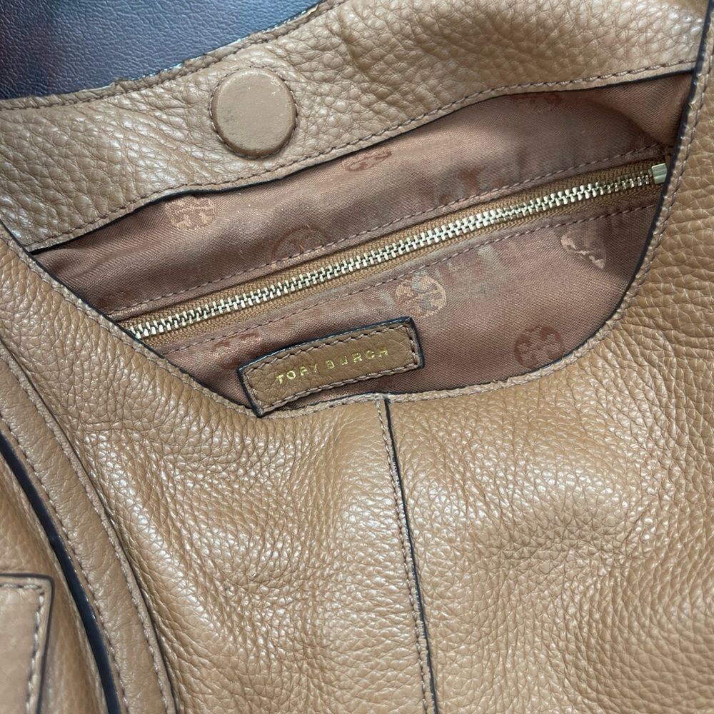 Authentic Rare Tory Burch All T Hobo Shoulder Bag Leather Purse Handbag - Picture 11 of 16